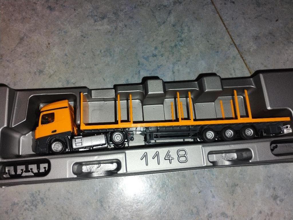 1 SEMI REMORQUE MB ACTROS HERPA H0 MERCEDES BENZ 1/87, Verzenden, Nieuw, Bus of Vrachtwagen, Herpa