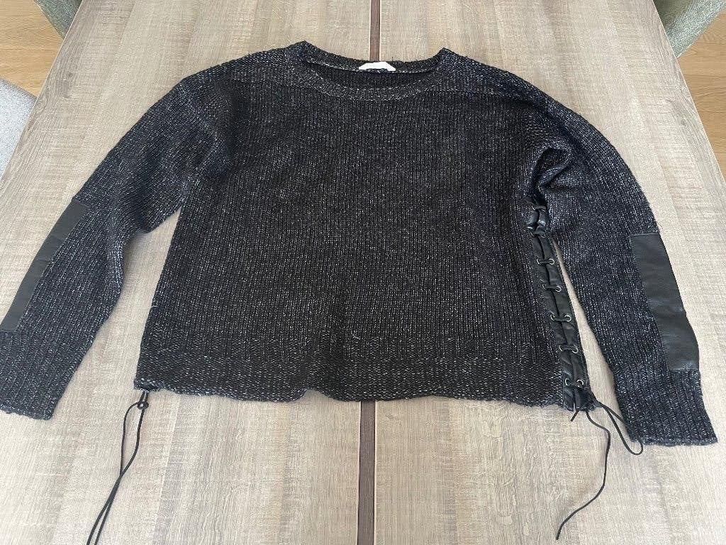 Naf Naf gebreide trui, Zwart, Maat 42/44 (L), Ophalen of Verzenden, Zo goed als nieuw