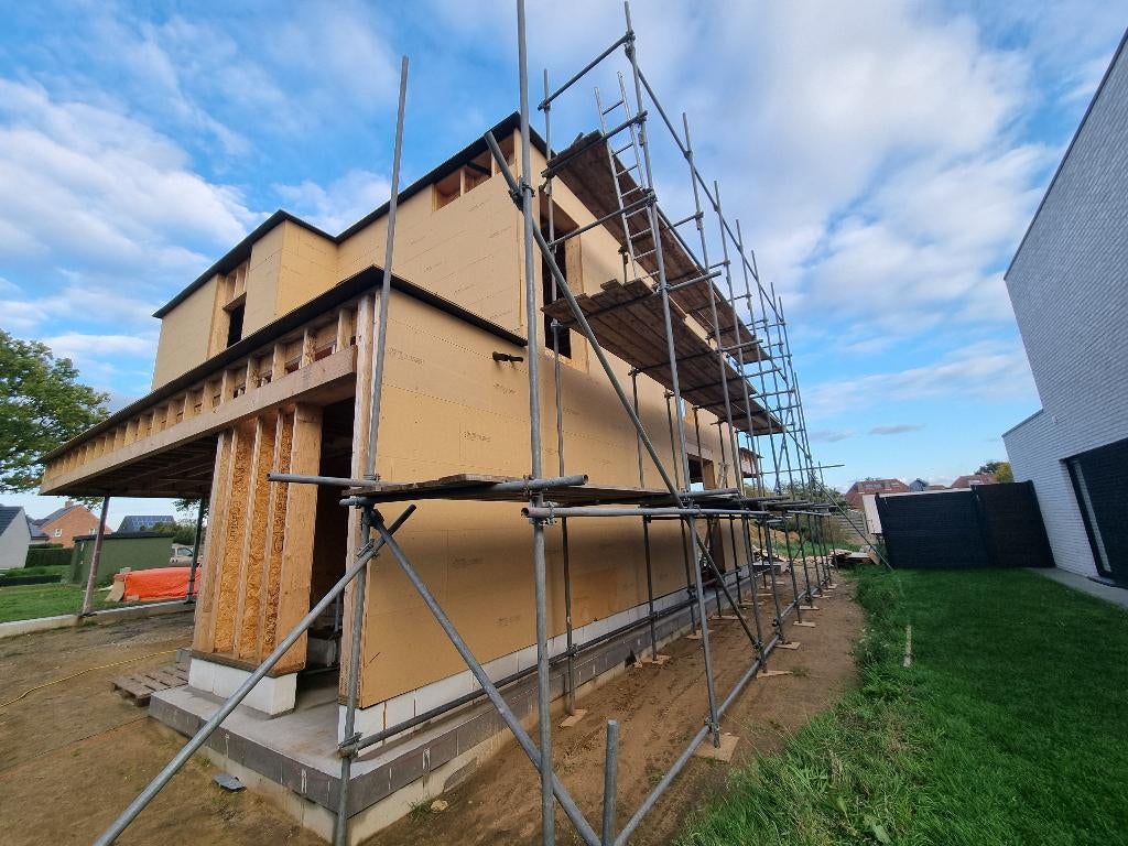 Gevelstelling, steiger, Doe-het-zelf en Bouw, Steigers, Ophalen, Gebruikt, Gevelsteiger, 5 meter of hoger