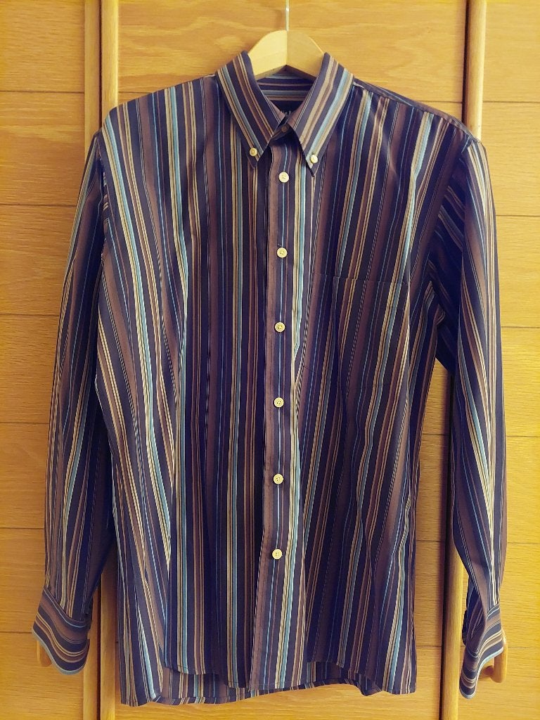 Chemise rayée à manches longues pour homme — taille 41/42, Vêtements | Hommes, Tour de cou 41/42 (L), Enlèvement ou Envoi, Comme neuf