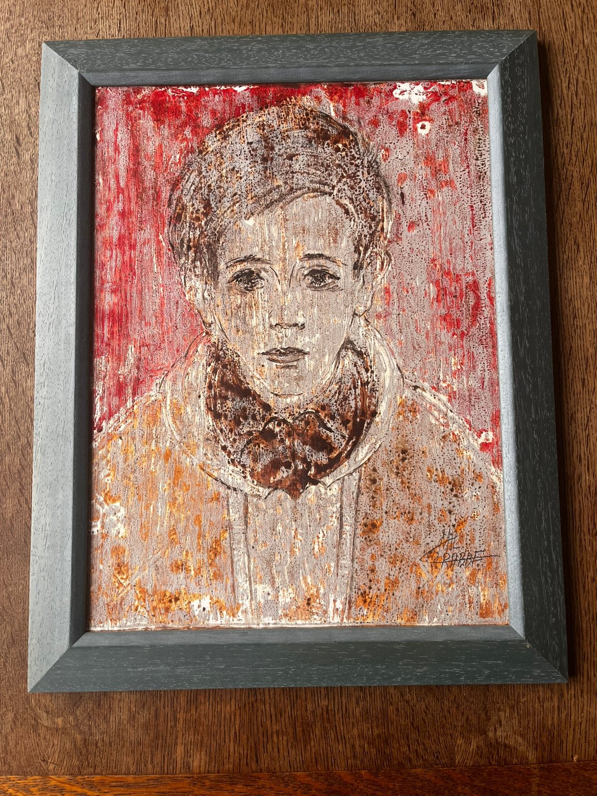 Schilderij van Mil Crabbé, Ophalen, Gesigneerd