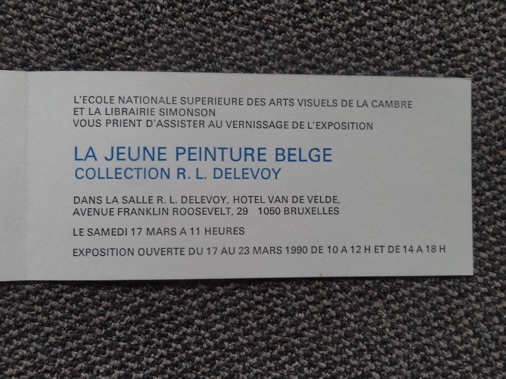 Invitation à vendre La Jeune Peinture Belge, Delevoy, Envoi