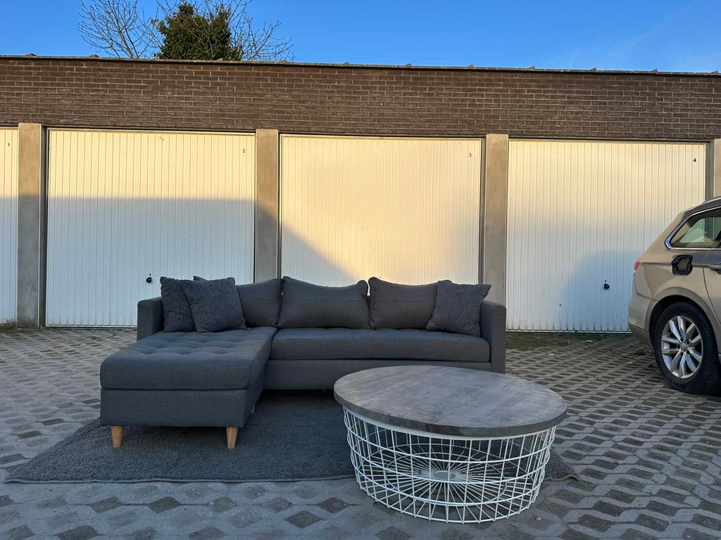 PRACHTIGE DONKERGRIJZE HOEKZETEL |  ‼️UITVERKOOP ‼️MOET WEG, Huis en Inrichting, Zetels | Zetels en Chaises Longues, Ophalen, Zo goed als nieuw