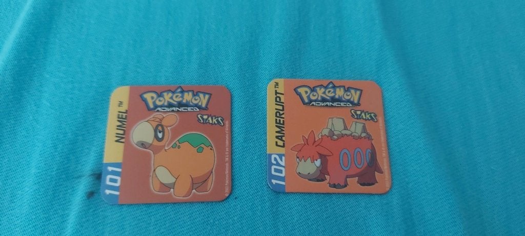 magneten speelgoed pokemon panini staks Numel Camerupt, Ophalen of Verzenden, Nieuw