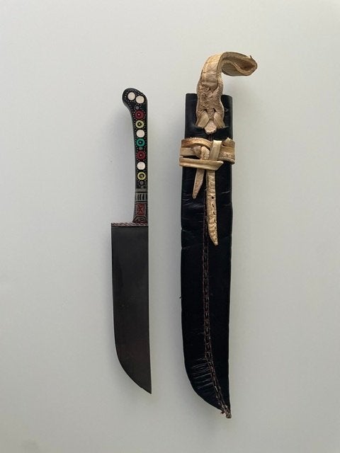 Bijzondere Nepalese Kukri / Khukuri – leren schede, Collections, Objets militaires | Général, Enlèvement, Autres, Autres types