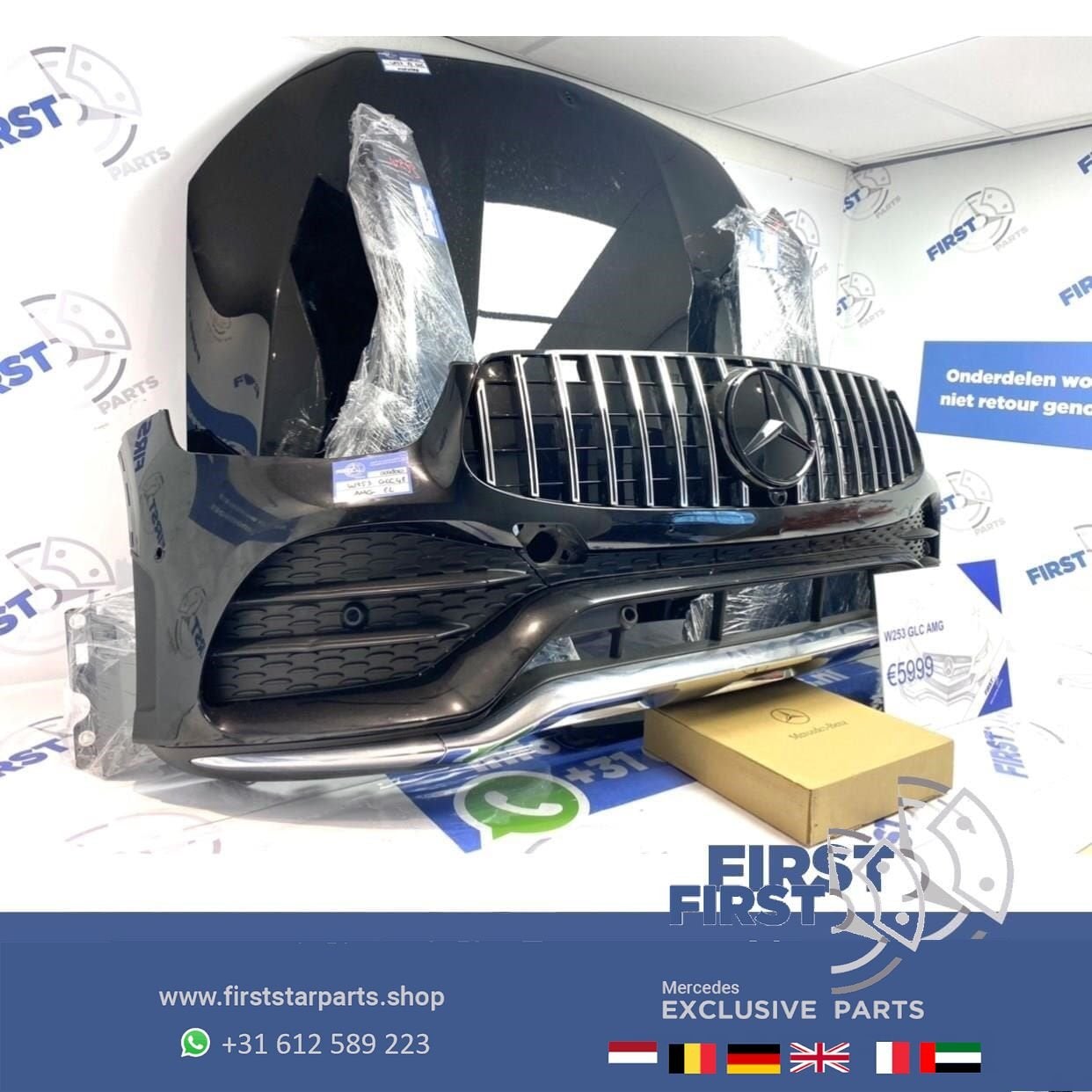 W253 C253 GLC FACELIFT VOORKOP ZWART COMPLEET FRONT GT GRIL, Utilisé, -, Avant, -