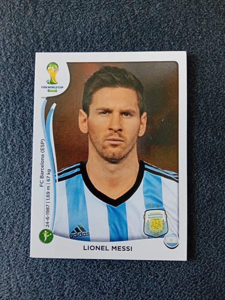 panini sticker WK 2014 Messi, Ophalen of Verzenden, Nieuw, Sport