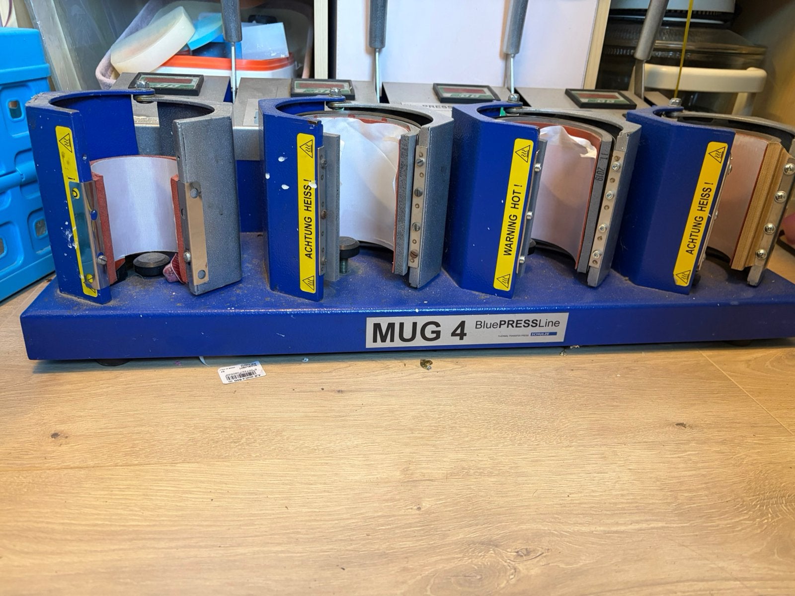 Presse à tasse professionnelle à 4 voies Schulze MUG 4, Enlèvement, Machine