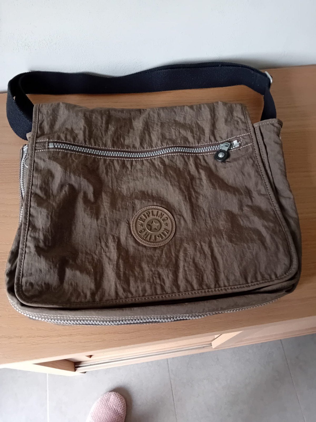 Kipling schoudertas, Ophalen, Bruin, Schoudertas, 30 tot 40 cm