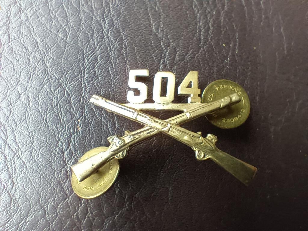 Us ww2 504 PARACHUTE INFANTRY, Verzamelen, Militaria | Tweede Wereldoorlog, Ophalen of Verzenden
