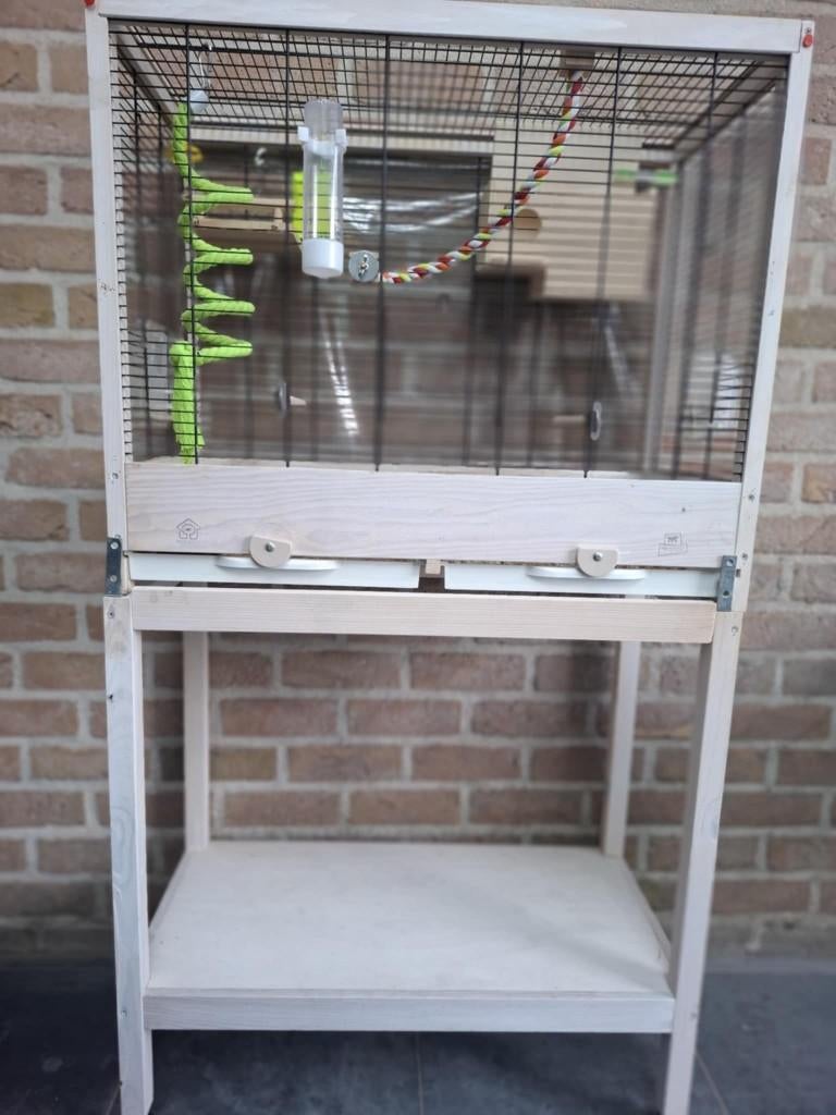 Cage à oiseaux avec attributs, Enlèvement, Utilisé, Bois, Cage à oiseaux