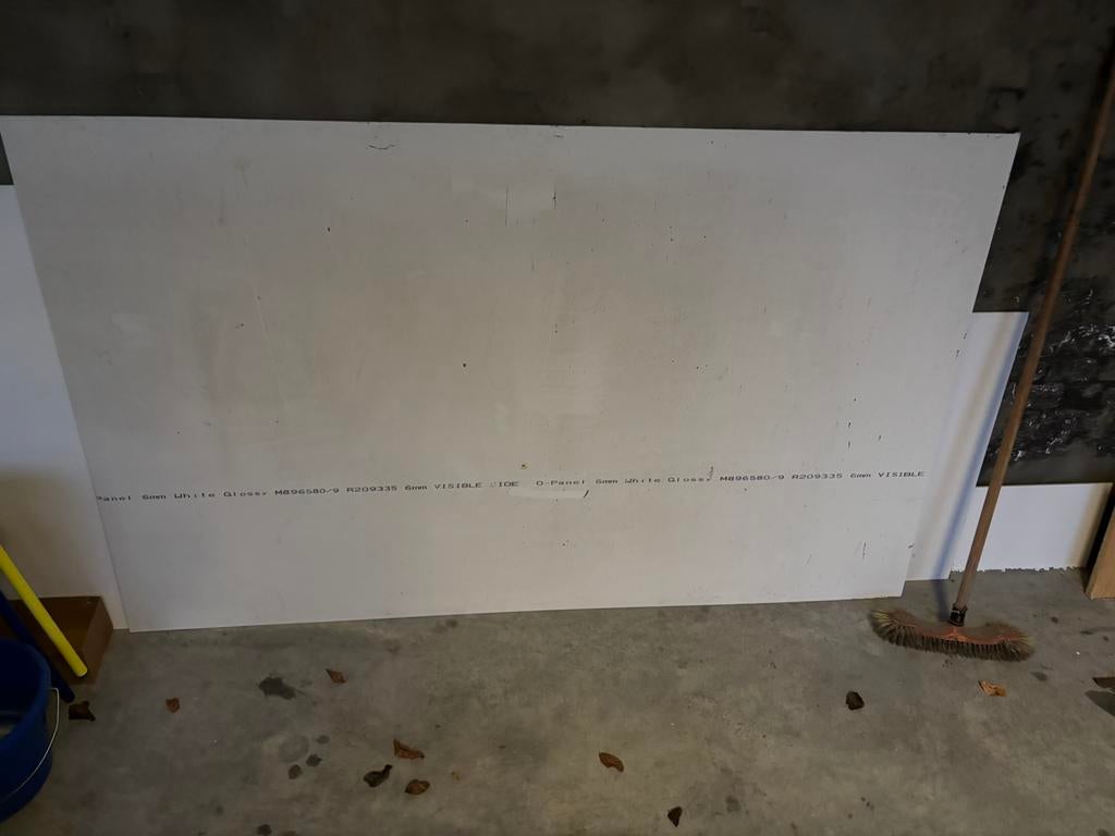 Glossy white acryl platen, Doe-het-zelf en Bouw, Ophalen, Nieuw, Overige materialen, Wandtegels