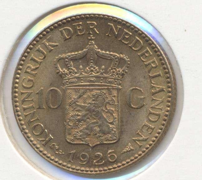 Nederland 10 Gulden 1926 Wilhelmina, Postzegels en Munten, Ophalen of Verzenden, Goud
