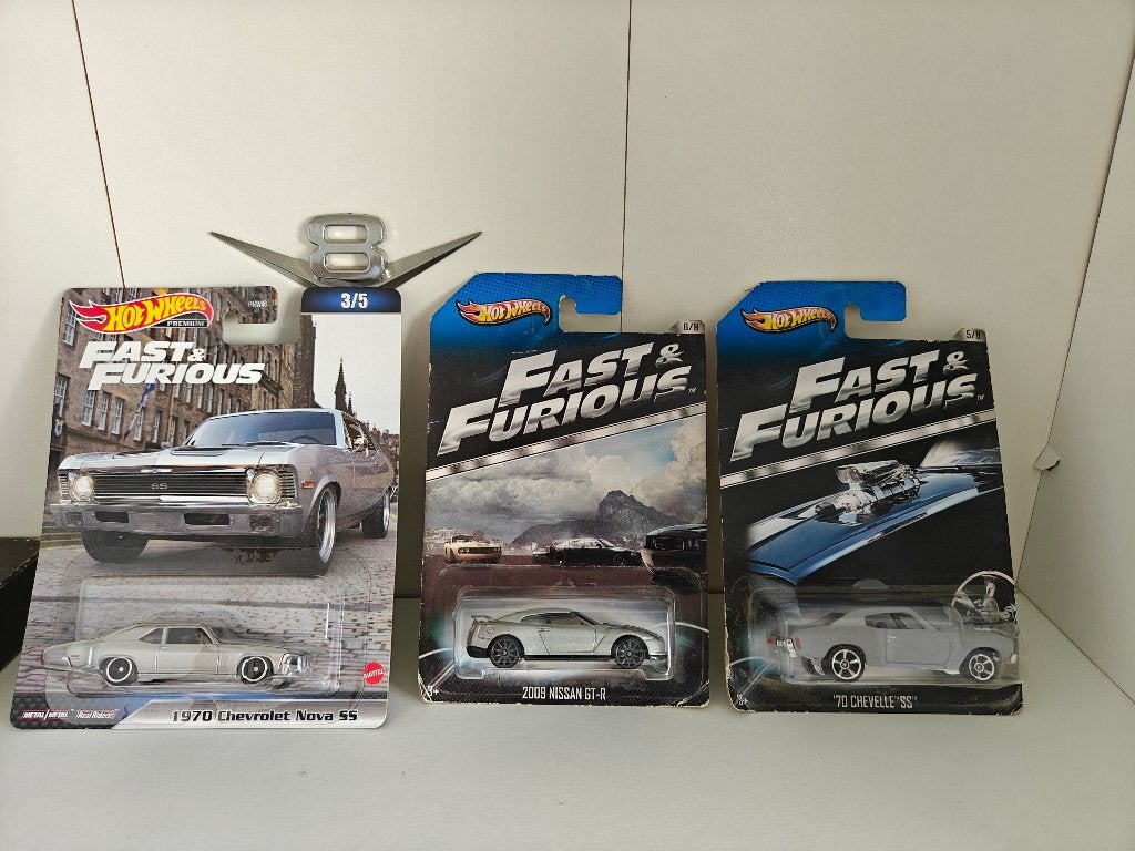 3x hot Wheels fast & furious 1/64, Hobby en Vrije tijd, Ophalen, Zo goed als nieuw, Auto