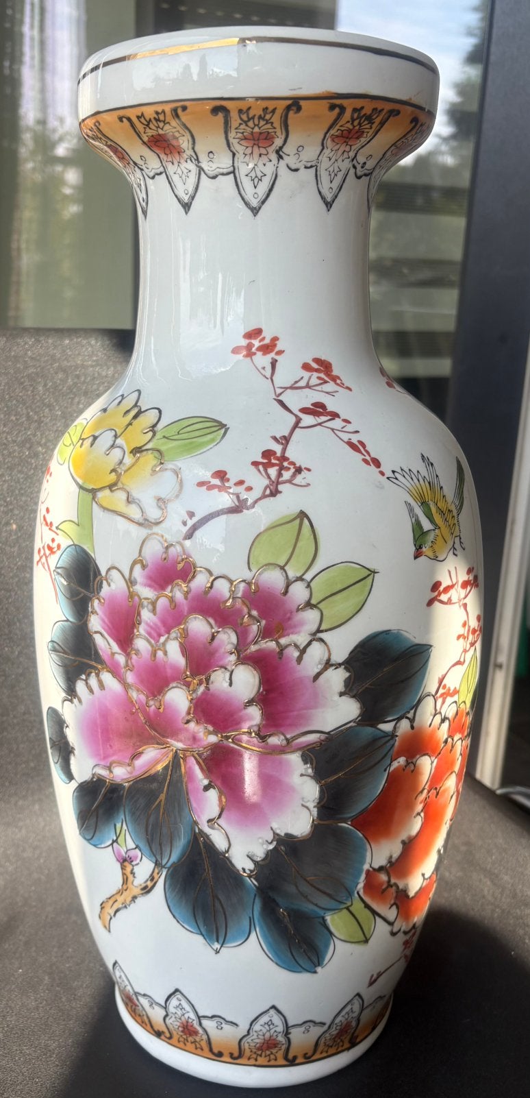 Grand Vase en Porcelaine 47 cm - État comme Neuf, Huis en Inrichting, Ophalen, Overige materialen, Overige kleuren, 47 cm