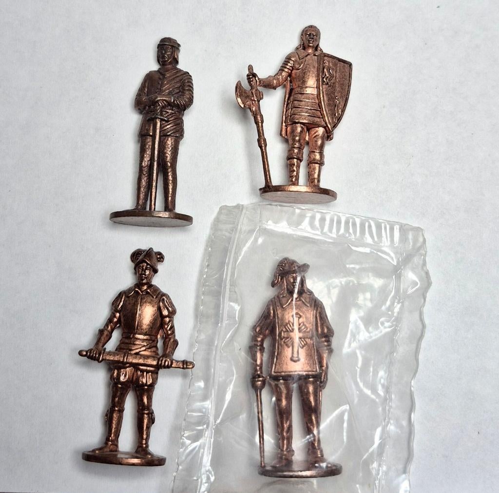 Metalen complete serie Soldaten 14.-16.Jahrhundert Kupfer, Ophalen of Verzenden, Gebruikt, Overige typen