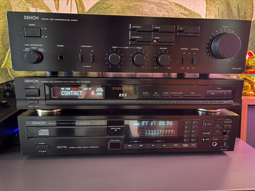 SET HIFI DENON AMPLI - TUNER - CD dcd1500 + 2 enceintes, Enlèvement, Utilisé, Haut-parleurs, Denon