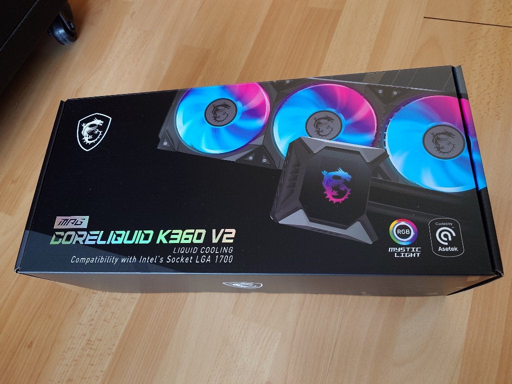 MSI MPG CoreLiquid K360 V2 - CPU AIO Waterkoeler, Computers en Software, Computerkoelers, Ophalen of Verzenden, Gebruikt, Waterkoeling