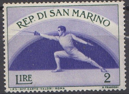 San Marino - Schermer - 1954, Verzenden, Postfris