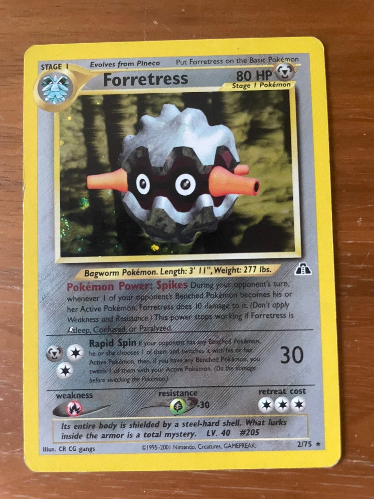 Forretress neo pokemon kaart, Enlèvement ou Envoi, Utilisé, Cartes en vrac, Foil