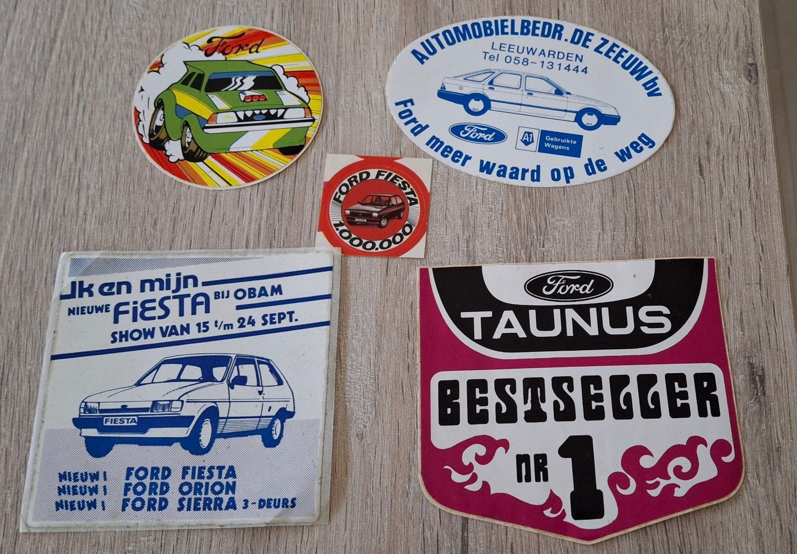 Lot stickers auto merk Ford Fiesta Taunus, Ophalen of Verzenden, Zo goed als nieuw, Auto of Motor