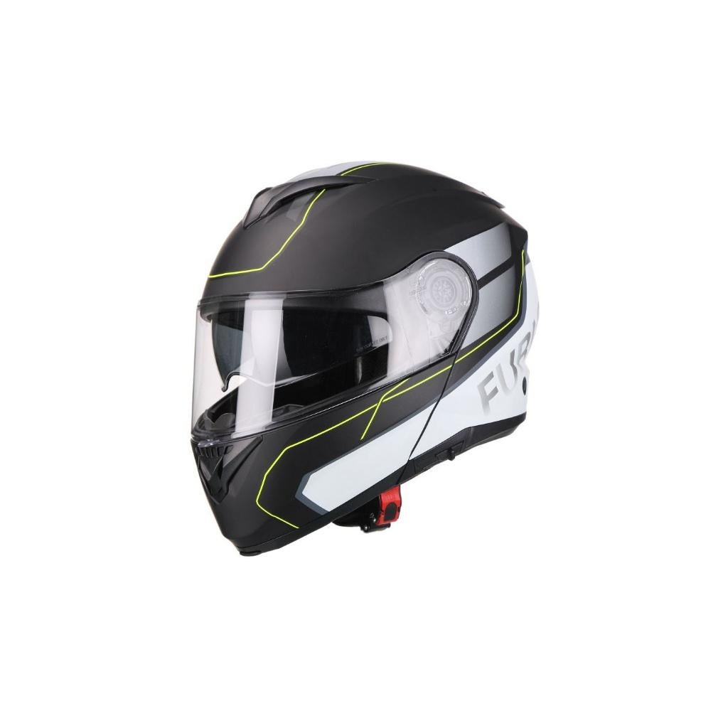 Casque modulable Vito Furio noir mat/jaune neuf, Envoi, Neuf, avec ticket, Femmes