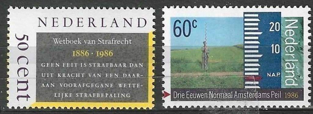 Pays-Bas 1986 - Yvert 1255-1256 - Série combinée (PF), Envoi, Non oblitéré