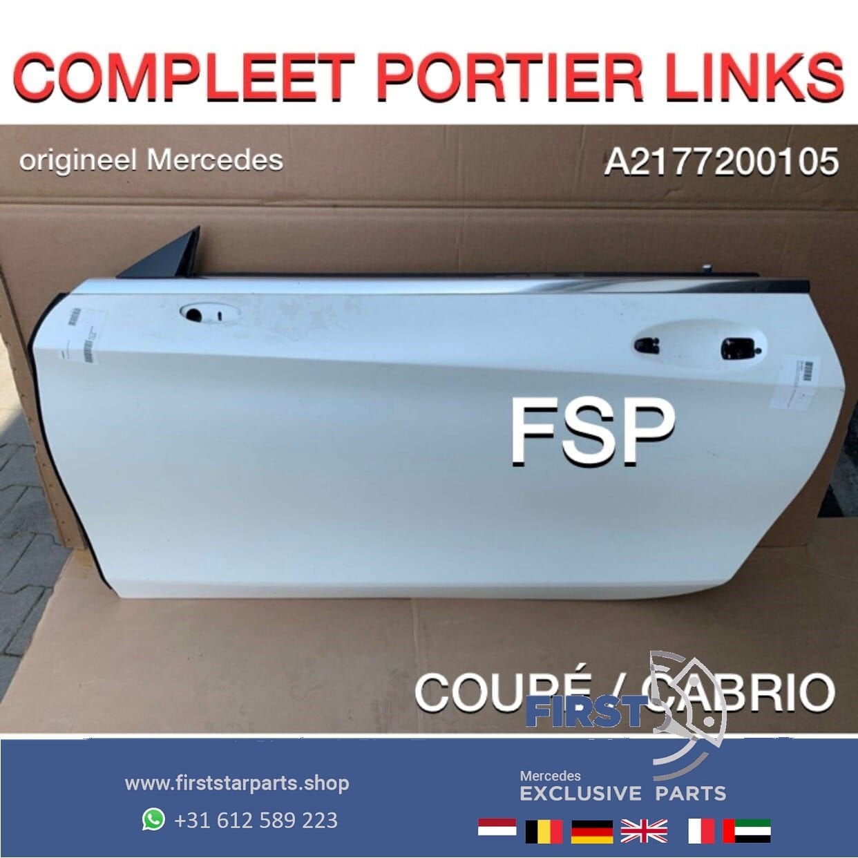 A2177200105 W217 C217 A217 PORTIER LINKS COMPLEET S KLASSE D, Utilisé, Porte, -, Enlèvement ou Envoi