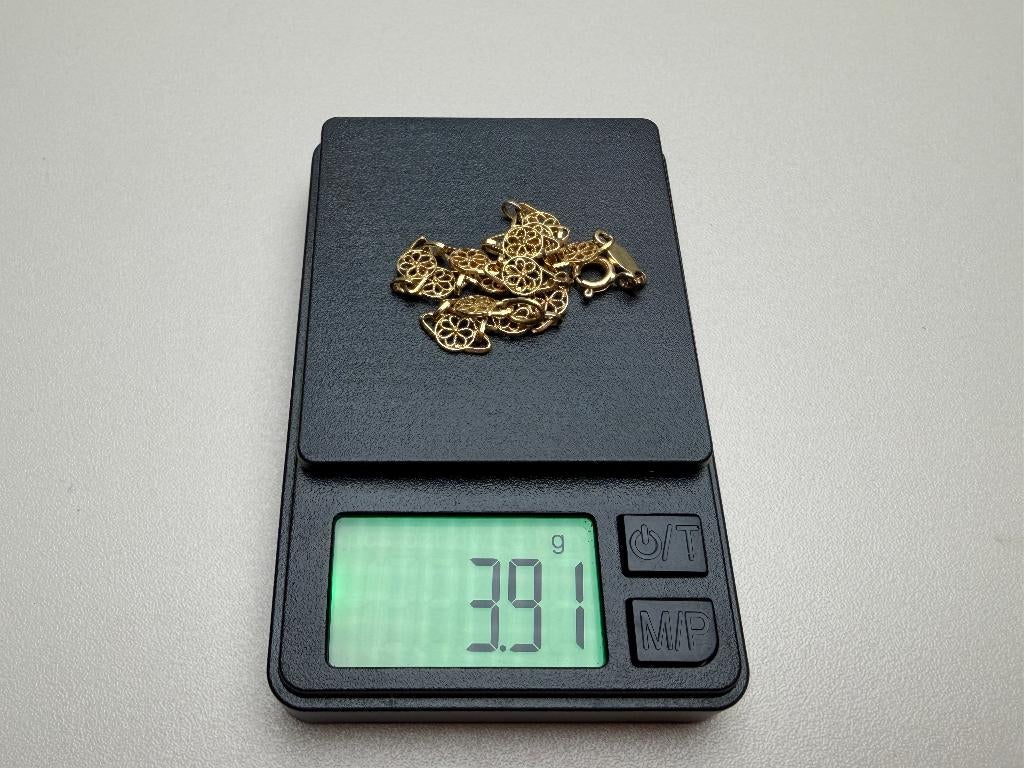 Goud 18 karaat, armband, Handgemaakte, 18 cm, Ophalen, Goud