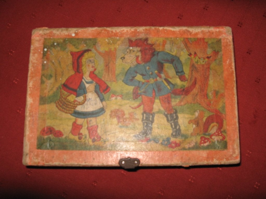 oude blokjespuzzel vintage, Ophalen