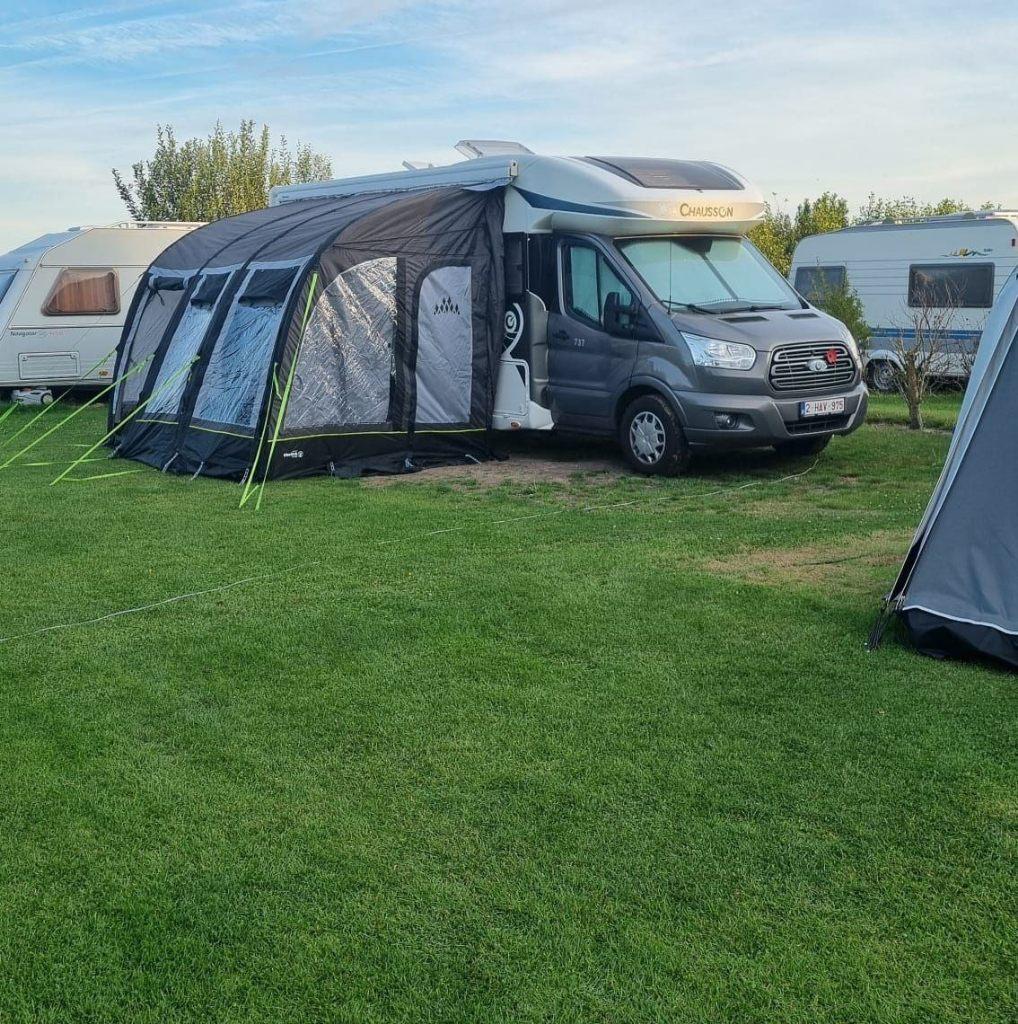 Opblaasbare voortent voor camper, Caravanes & Camping, Auvents, Comme neuf, Autres marques, Polyester, Enlèvement