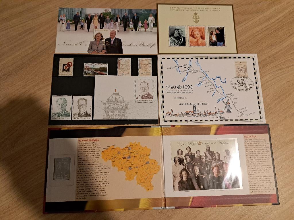 boekjes en postzegels het belgisch koningshuis, Verzamelen, Ophalen of Verzenden, Gebruikt, Prent
