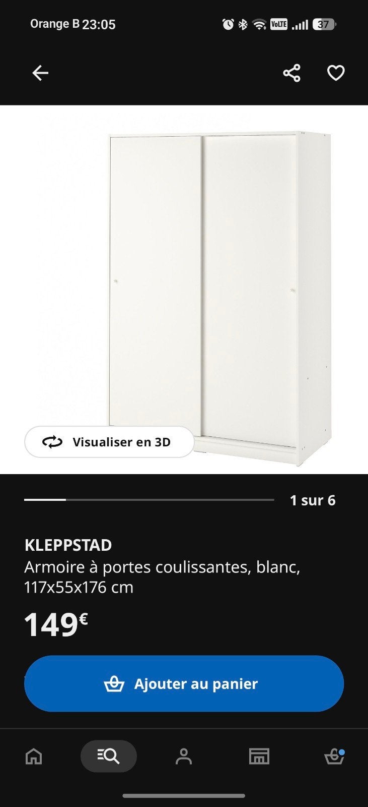 Garde de robe avec porte coulissante, Maison & Meubles