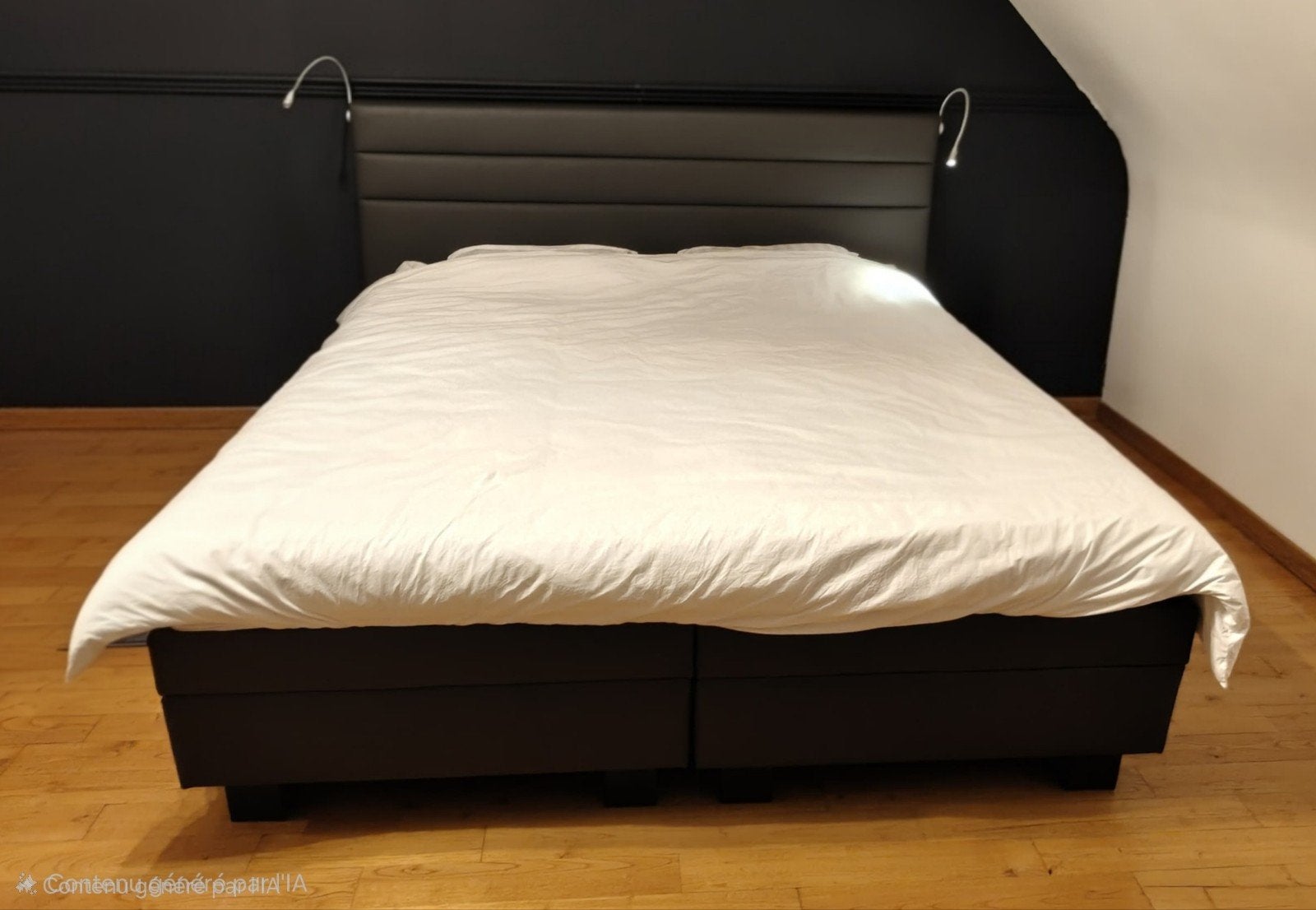 Waterbed, nieuwstaat!! , King size 180 x 210 cm all inc., Ophalen, 210 cm, Finition moderne couleur antraciet, 180 cm
