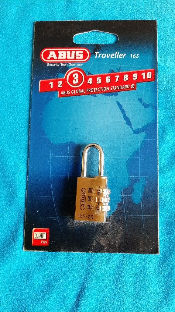 Cadenas à combinaison en laiton ABUS Traveller 165/20, Ophalen, Nieuw