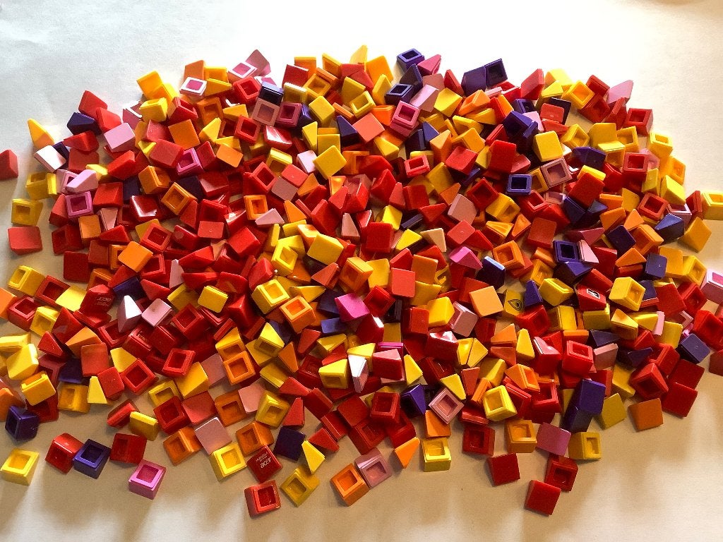 Lego slopes 1x1 felle kleuren 340 stuks / 7-1-5, Ophalen of Verzenden, Zo goed als nieuw, Minifiguur, Lego