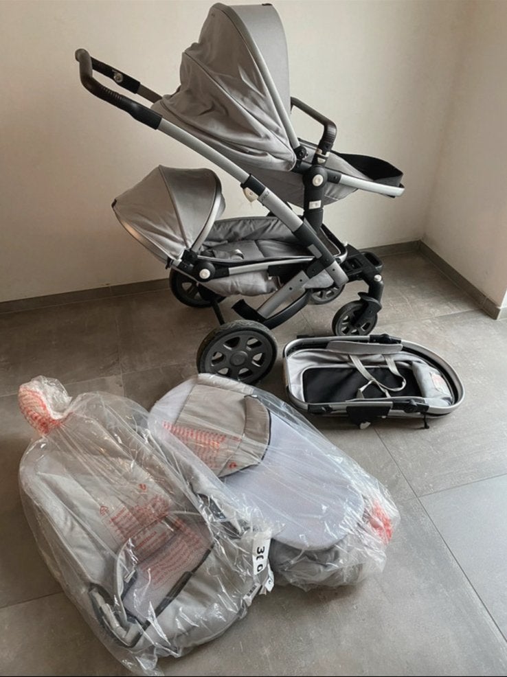 Joolz - Wandelwagen Geo2 Quadro Grigio voor 2 kindjes!, Autres marques, Poussette combi, Voiture duo, Comme neuf