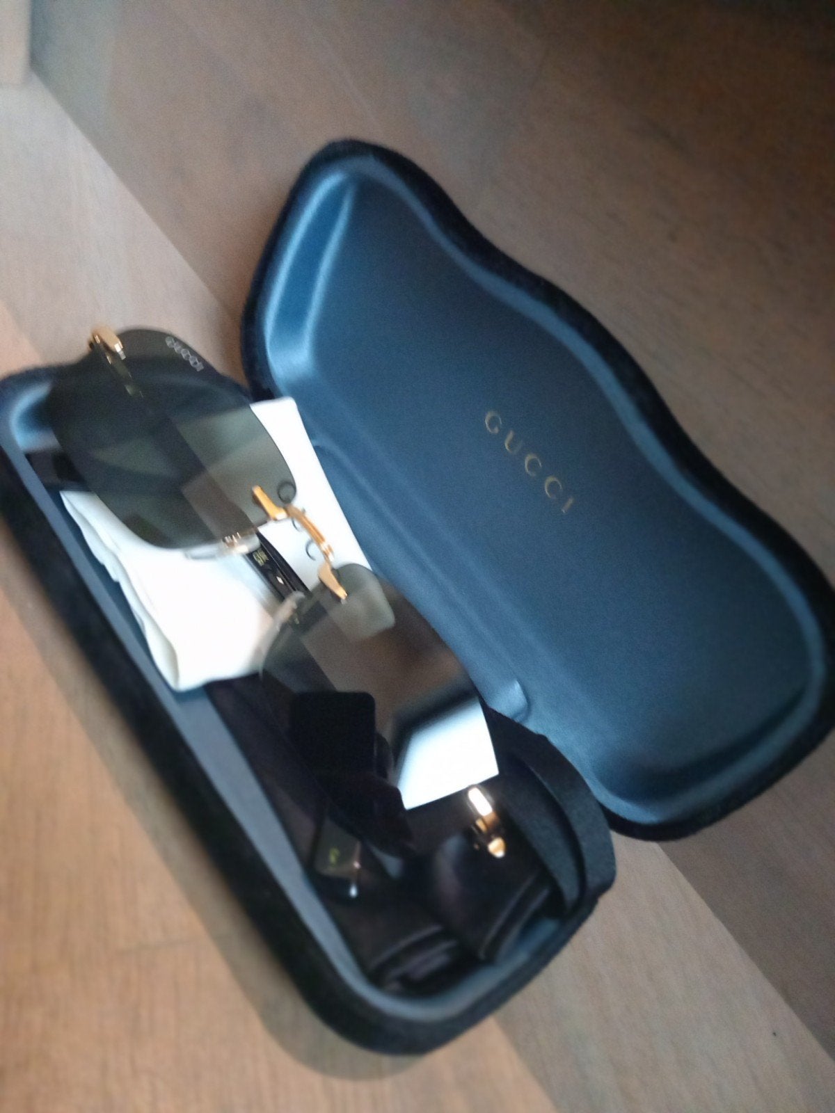Gucci Zonnebrill, Overige merken, Zonnebril, Zwart, Nieuw