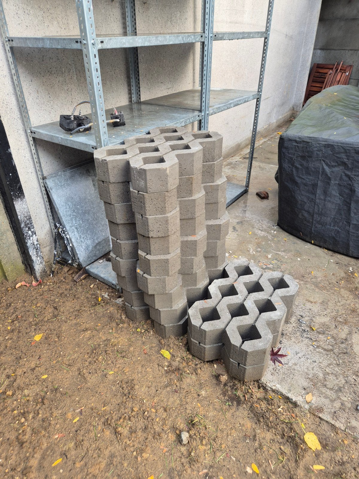 Grasdal - 11 STUKS - Beton - Grijs - 60x40x10cm -, Jardin & Terrasse, Enlèvement, Gris