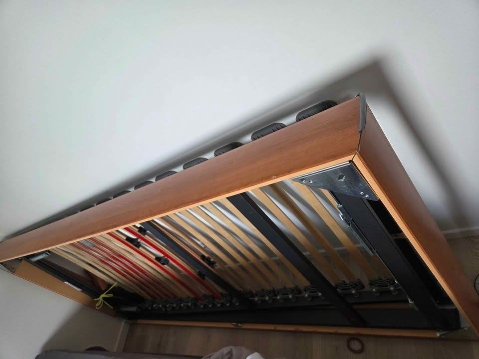 1 persoonsbed, Huis en Inrichting, Slaapkamer | Bedden, Ophalen, 90 cm, Eenpersoons, Bruin