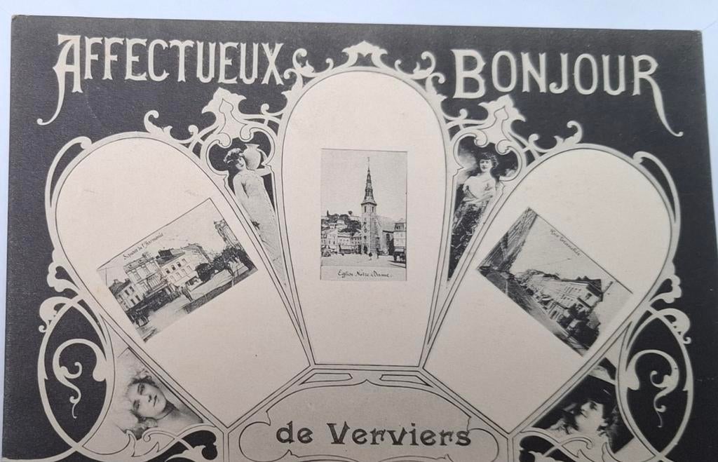 Verviers affectueux bonjour de Verviers, Collections, Enlèvement ou Envoi, Affranchie, Liège