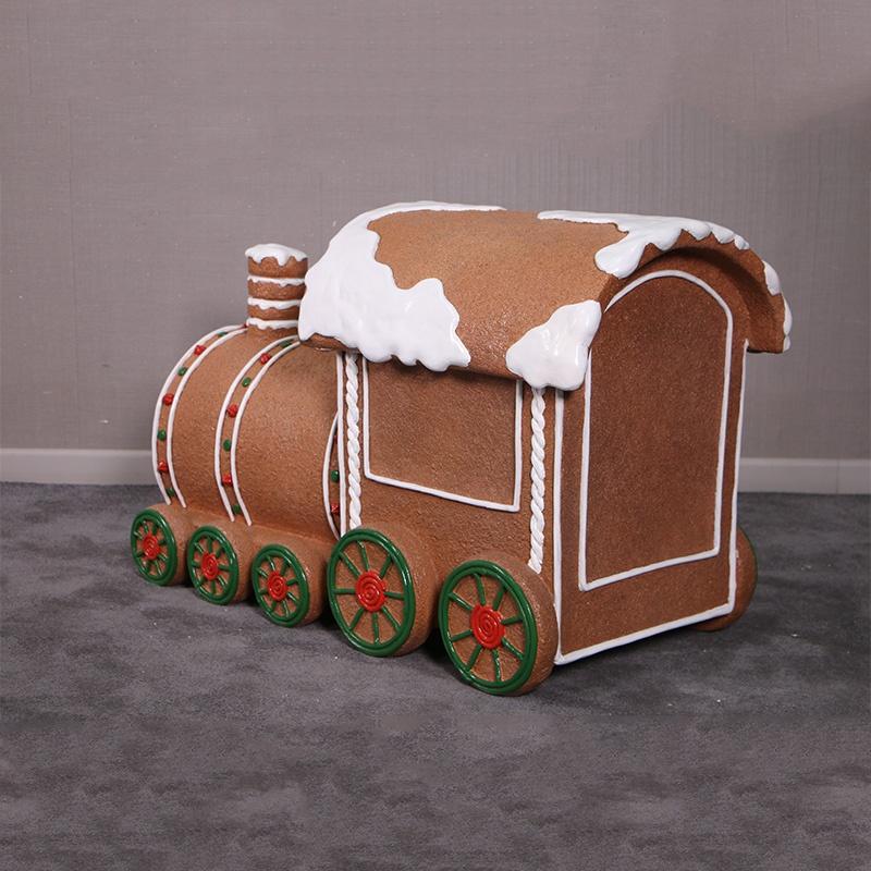 Train en pain d'épice — Train du Père Noël, longueur 114 cm, Enlèvement, Neuf