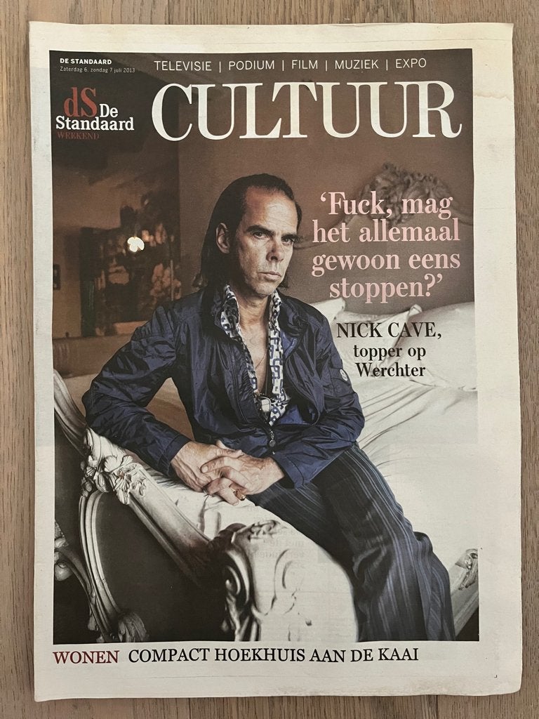 NICK CAVE - coverstory DS Weekend * 2013 * NIEUW, Boeken, Tijdschriften en Kranten, Nieuw, Muziek, Film of Tv, Ophalen of Verzenden