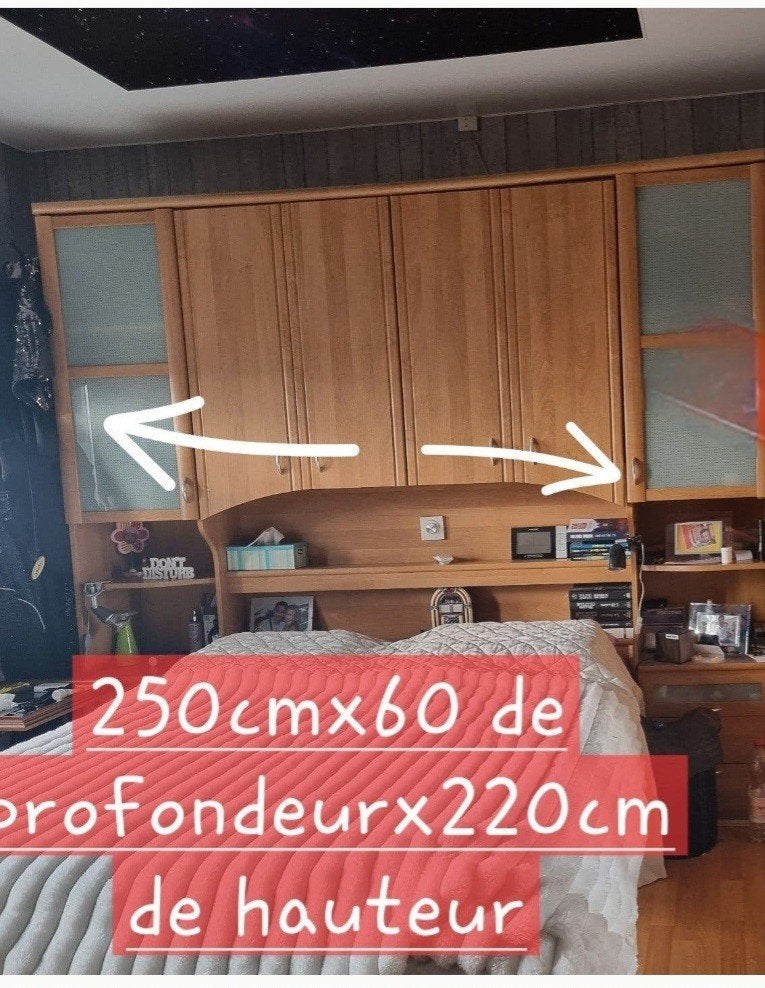 chambre à coucher+ 2 lits+ 2 sommiers électriques, Ophalen, Tweepersoons, Zo goed als nieuw, Overige maten