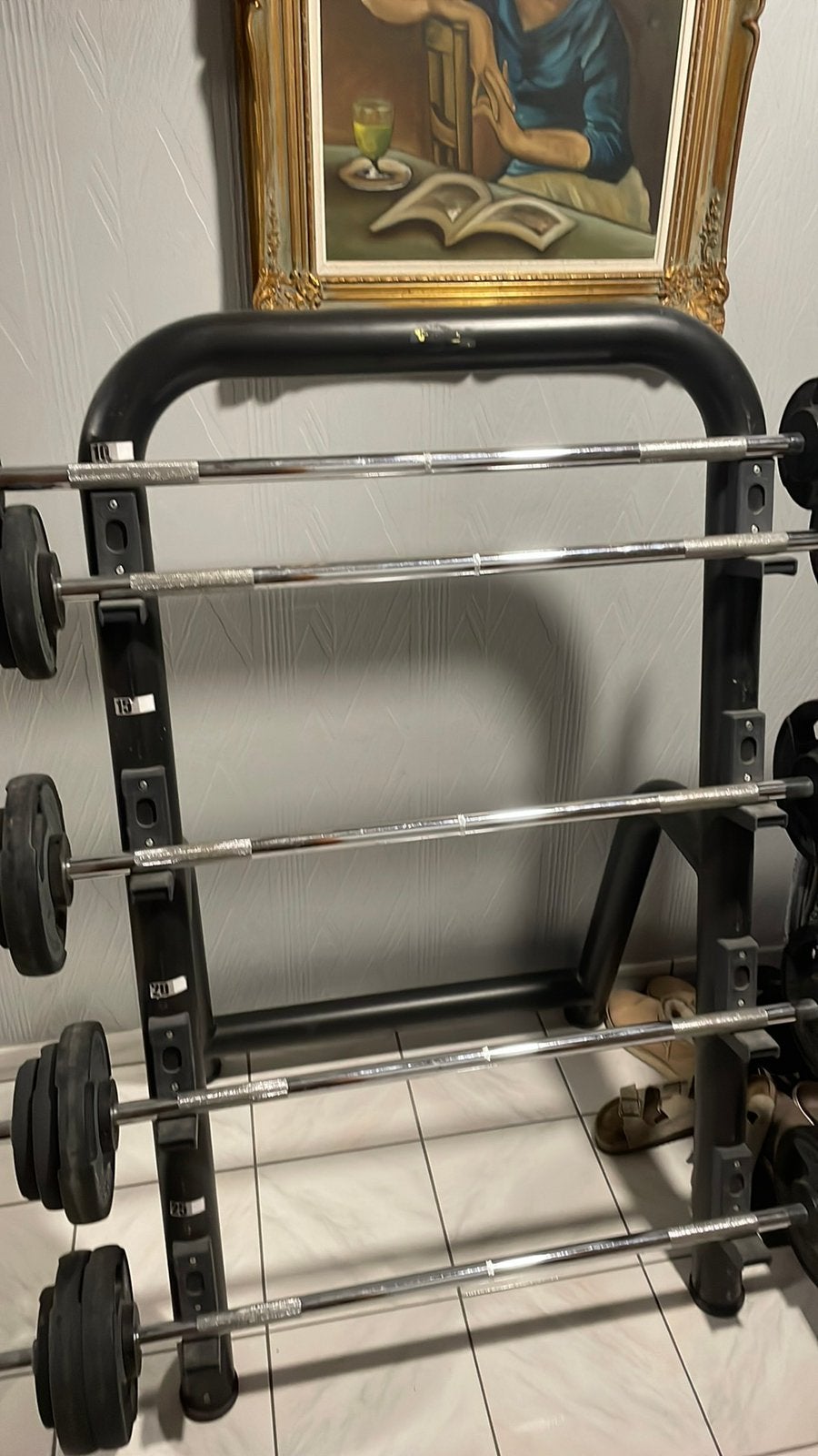 Technogym barbell set 5kg, 10kg, 15kg, 25kg, Enlèvement, Comme neuf