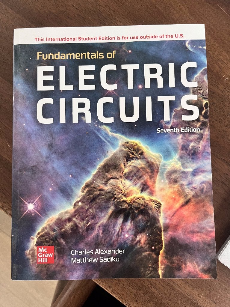 Fundamentals of electric circuits (seventh edition), Enlèvement ou Envoi, Enseignement supérieur, Comme neuf, Gamma