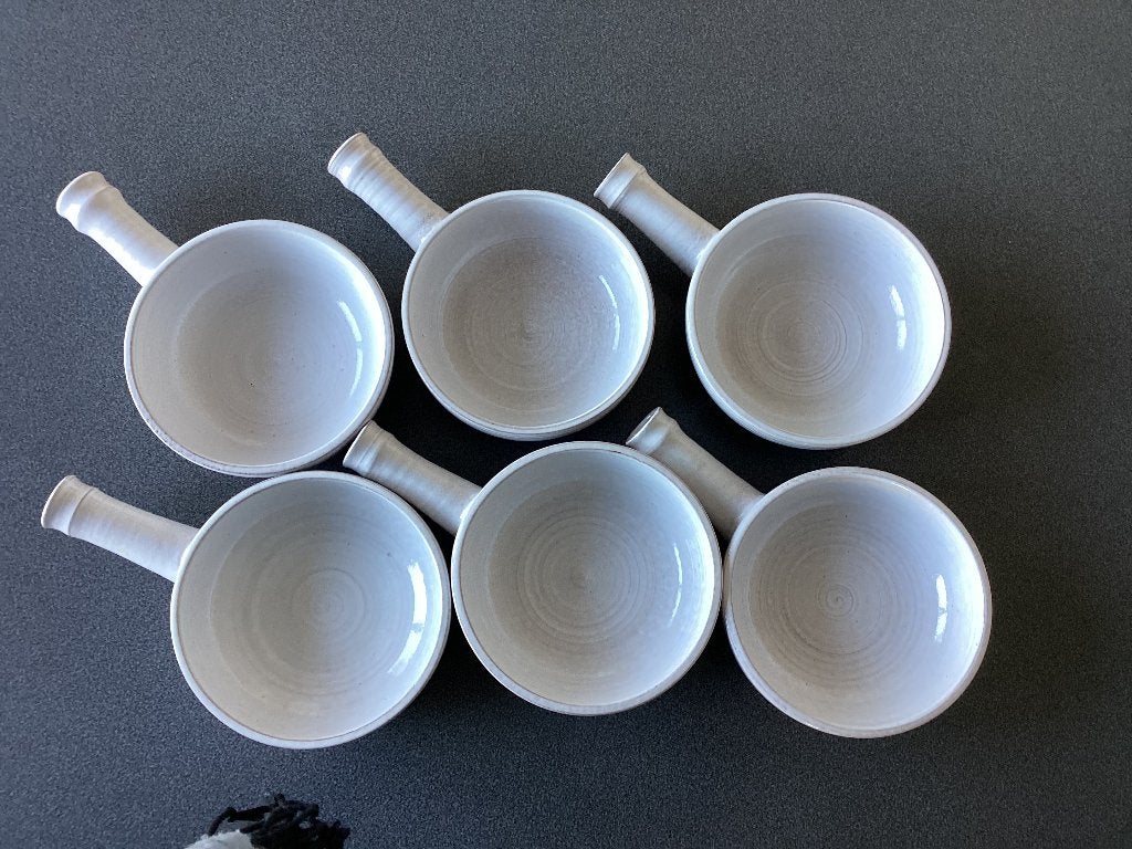 6 raviers en céramique artisanale signés par l'artisan, Enlèvement ou Envoi, Utilisé, Céramique, Récipient(s)