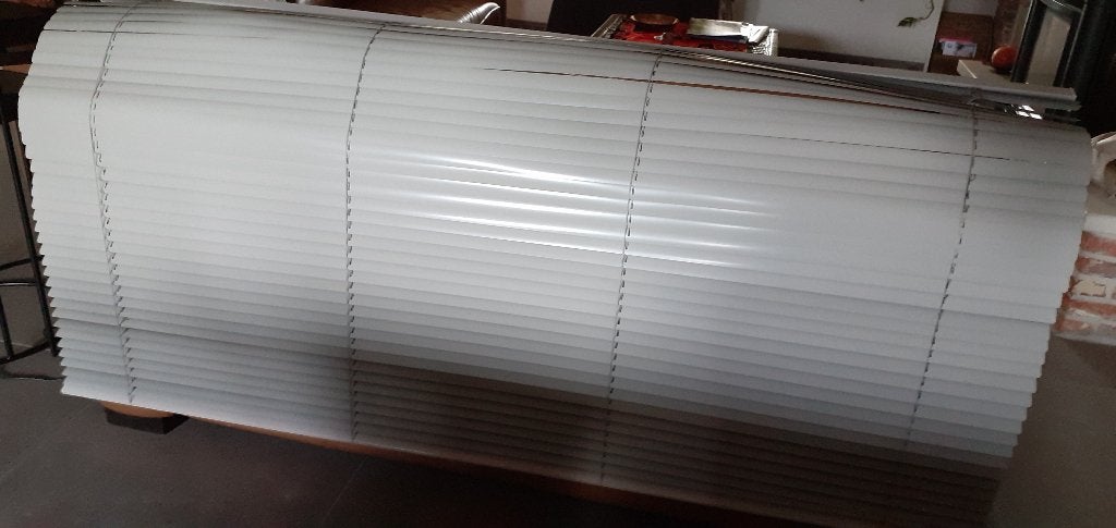 stores | luxaflex, Gris, Lames, 165 cm, Commande par cordon