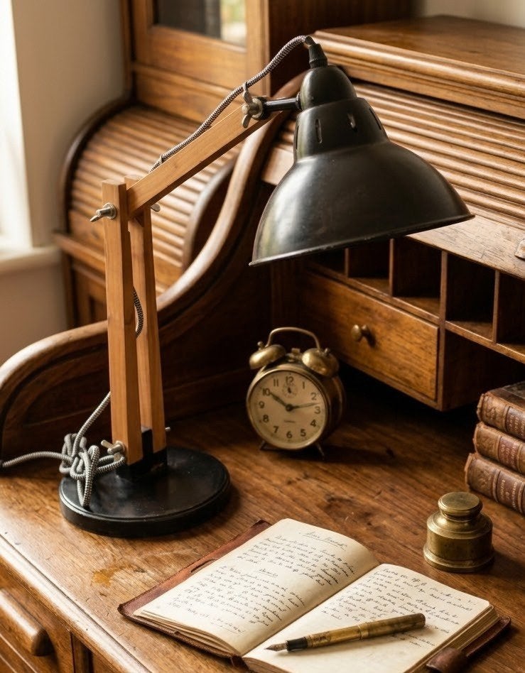 Vintage bureaulamp., Ophalen, Bureaulamp, Vintage