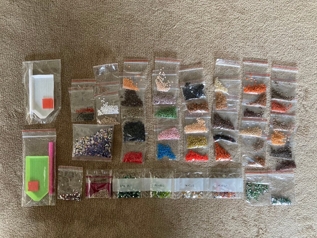 Materiaal voor diamond painting, Ophalen of Verzenden, Zo goed als nieuw, Meerkleurig, Diamond painting